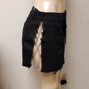 Black skirt with open sides
